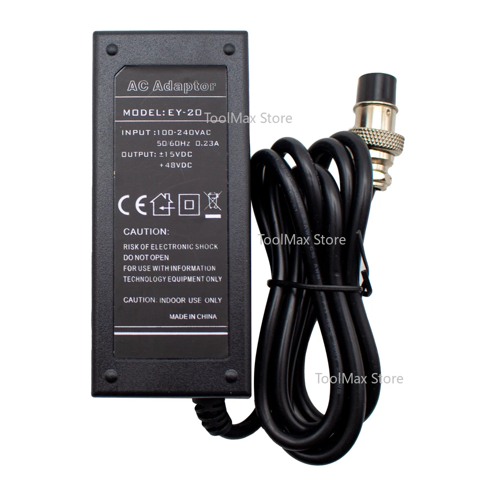 믹서 AC 전원 어댑터 전압 변환기 변압기 4 코어 커넥터 외부 전원 공급 장치 입력 100-240V 출력 ±15V +48V