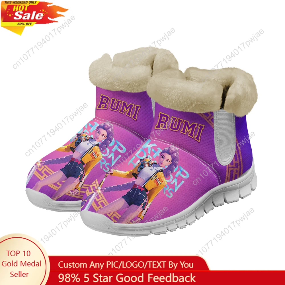 

KPop Demon Hunters Rumi Boots Mens Womens Shoes Keep Warm Casual Winter Outdoors Boot Lightweight Sports Custom boots