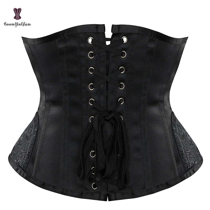 Solid Black Apricot Gothic Vintage Korsett  Height 9.45 Inches 14 Robs Corset Waist Trainer For Women Slimming Belt With Rope