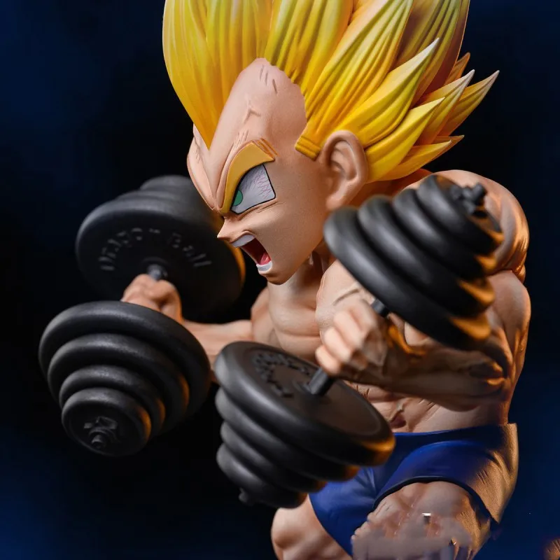 17cm Anime Dragon Ball Z Fitness Vegeta Figure Model Bodybuilding Muscle Serie Figurals Statue Figurine Ornament Collection Gift