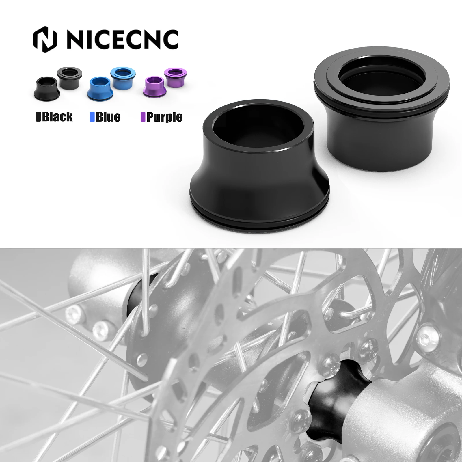 

NICECNC For Surron light bee X S L1E 2024 2025 Segway X160 X 260 Front Wheel Spacers Hub Collars O-ring Electrical Motorbike