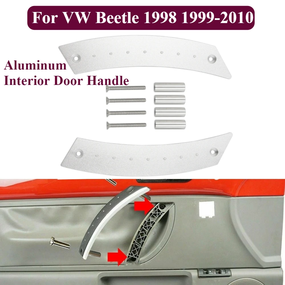 

Для VW Beetle 1998, 1999-2010, пара внутренних дверных ручек из алюминиевого сплава, ремонт панели, тянущие ручки