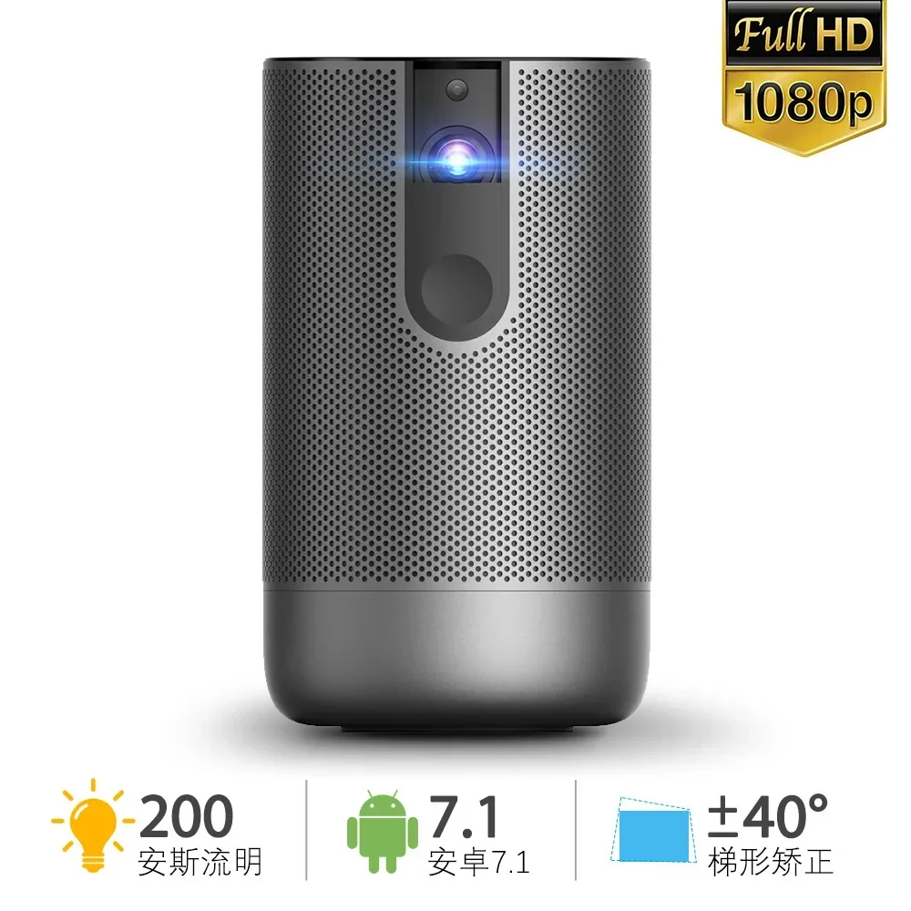 2025 5G Новый проектор 1080P 3D Android 7.0 Система 4K HD Smart Mini Phone Проектор