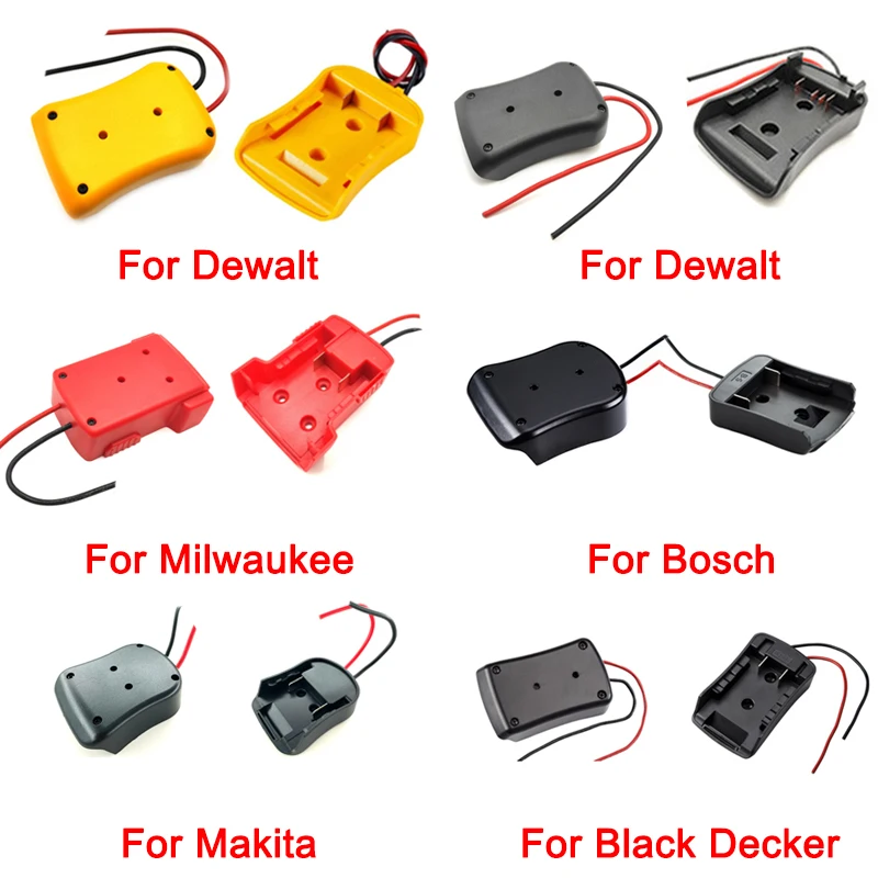 Adaptadores de Bateria para Makita Makita Bosch Milwaukee Dewalt Black & Decker Conector de Alimentação 18v Suporte para Doca 14 Fios Awg Faça Você Mesmo Novo
