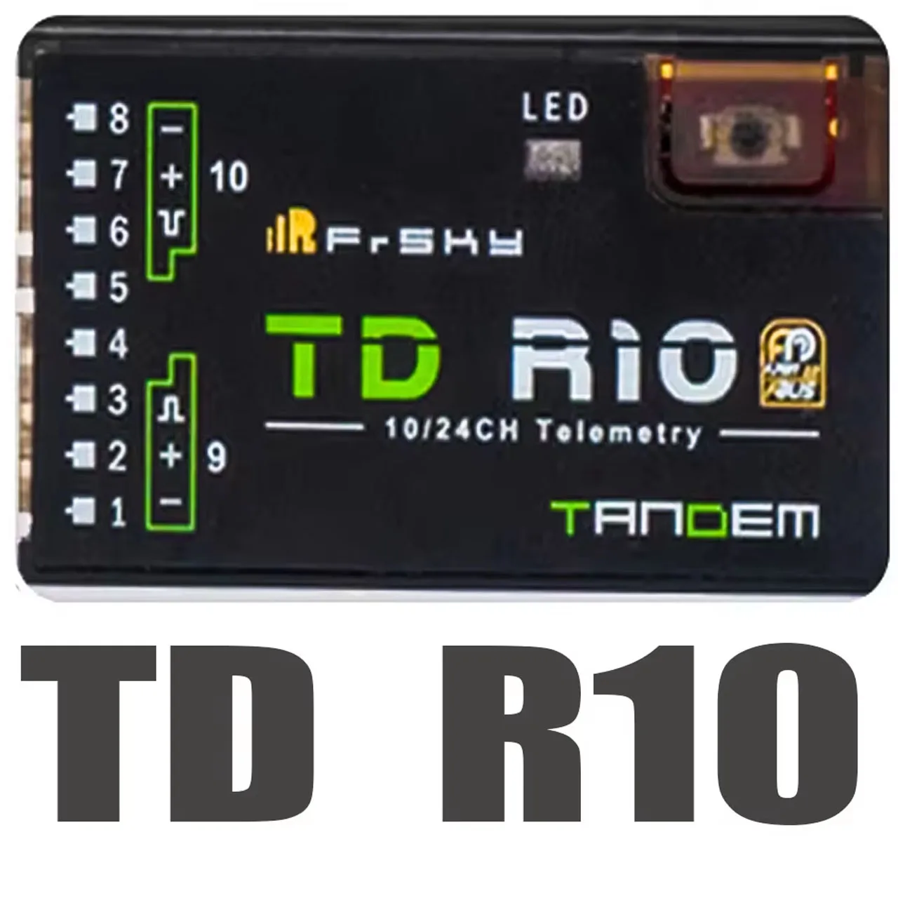 FrSky 2.4G 900M Tandem Dual-Band Receiver TD  R10 Receiver Built-in voltage sensor with 10 Channel Ports