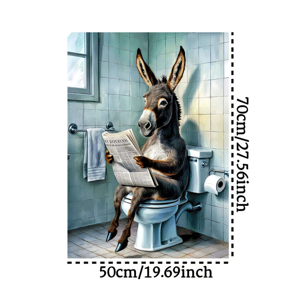 Puzzle per giornali da lettura di asino da 1000 pezzi - Divertente puzzle per scene di bagno per adulti e famiglie, colori vivaci, Challen