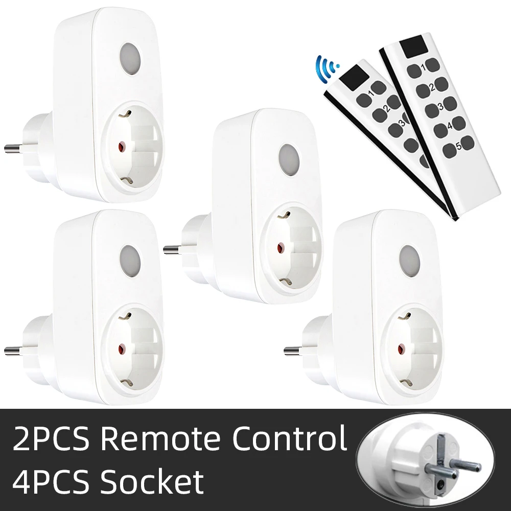 Universal Remote Control EU French Socket Smart Plug Home Assitant Wireless RF Switch 16A 220V Programmable Electrical Outlets