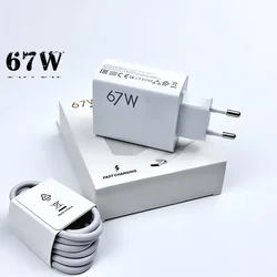 Xiaomi 67W Fast Charger Mi 14 13T 12T 13 Ultra Pro Redmi Note 12 11 13 Pro Poco X5 F5 Pro USB Charger Type C Cable