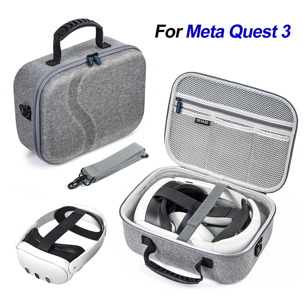 

VR Glasses Portable Handheld Crossbody Bag Portable Protection Fashion Hard Travel Case Expandable Capacity Fit For Meta Quest 3