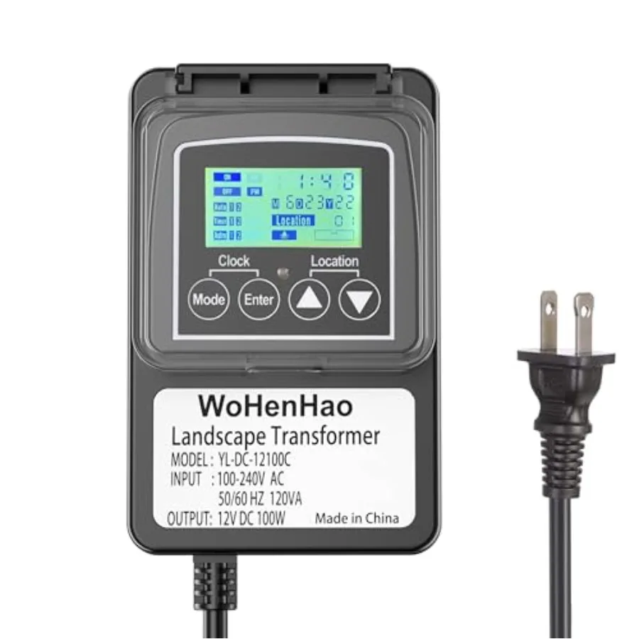 

Трансформатор низковольтного освещения 100 Вт для ландшафтных светильников с выходом 12 В постоянного тока, преобразователь 100-240 В переменного тока в 12 В постоянного тока для ландшафтного освещения