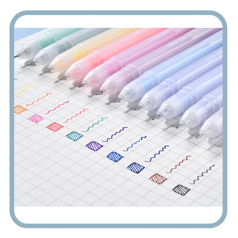 Color Gel Pen Set Kawaii Aesthetic Stationery Pretty Stationery Student Diary Pen Handbook Pen Color Markers School Supplies