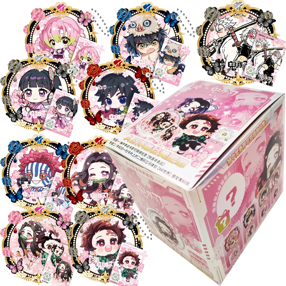

Demon Slayer Anime Trend Collection Card for Children Cosplay Decor AR Relief Badge Jewelry Cartoon Cute Design Bags Accessories