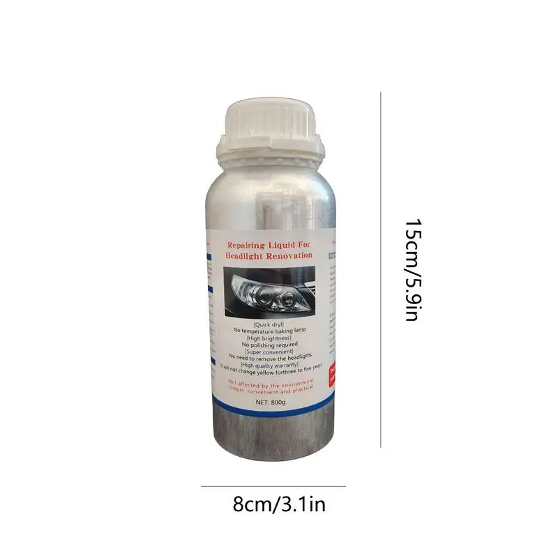 Headlight Refurbishment Repair Fluid 800g Car Headlight Scratch Restoring Fluid High-Efficiency Car Headlight Restoration