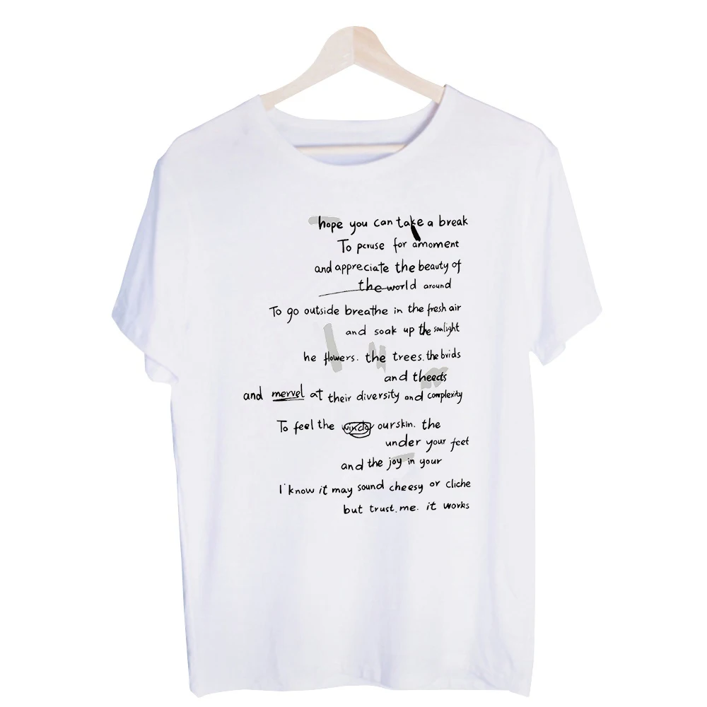 Men's Handwritten Text Graphic Tee, Short Sleeve Crew Neck T-Shirt for Casual Daily Wear and Relaxed Outfits