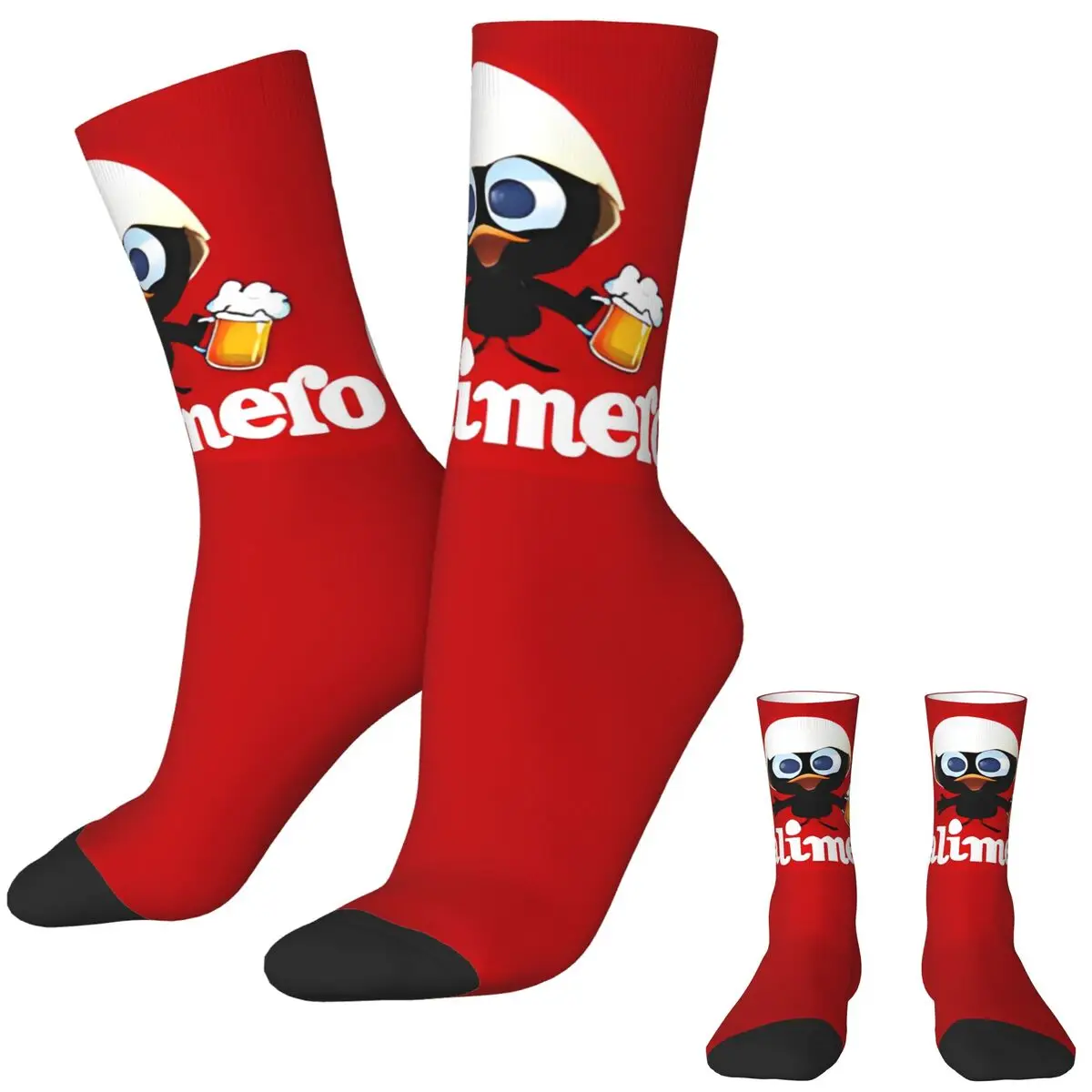 Calimero Anime Logo Socks Kawaii Stockings Adults Men Soft Breathable Climbing Socks Autumn Design Anti Bacterial Socks