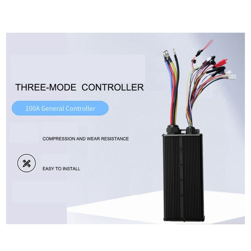 High Power Lithium Battery Modified Electric Scooter Accessories 48V-72V 100A Sine Wave Three-Mode Controller