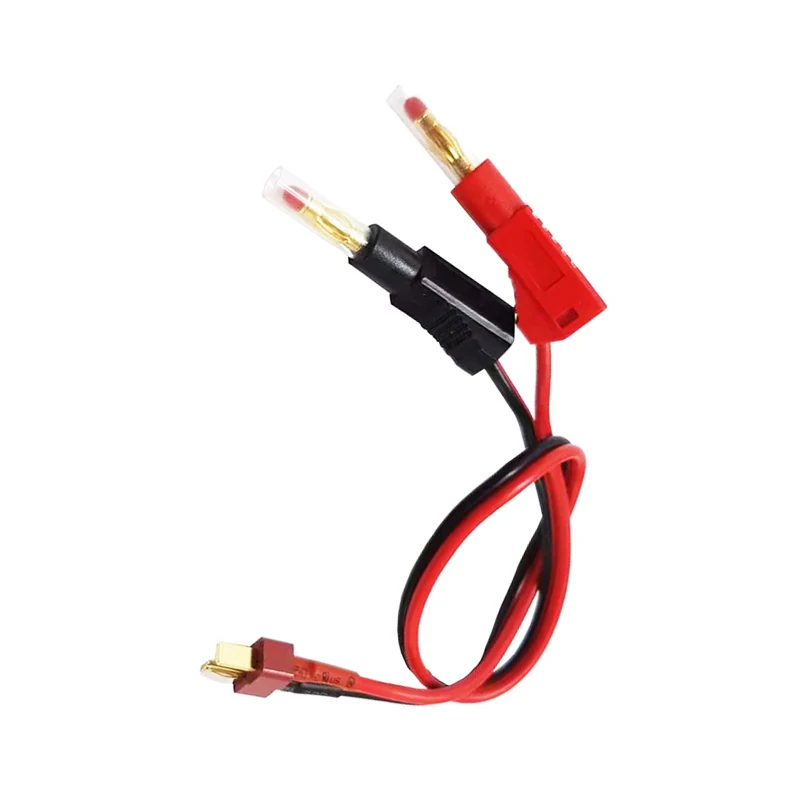 Deken Stijl T Plug Mannelijke Rc Lading Kabel Draad Leiden Naar 4.0Mm Vergulde Stapelbare Afgeschermde Bananenplug Connector 14awg 30Cm