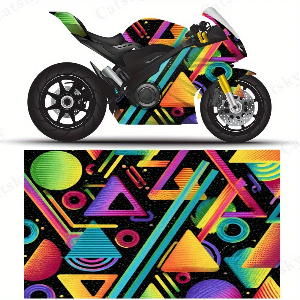 

Colorful mathematical figures PVC material self-adhesive waterproof motorcycle car sticker, paste firm and anti-wear, waterproo