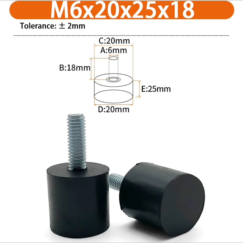 M6 M8 M10 Rubber Verstelbare Voeten Pad Voeten Pad Met Schroef Tafel Stoel Balck Stelvoet Pad Meubilair Been anti-shock Bescherming