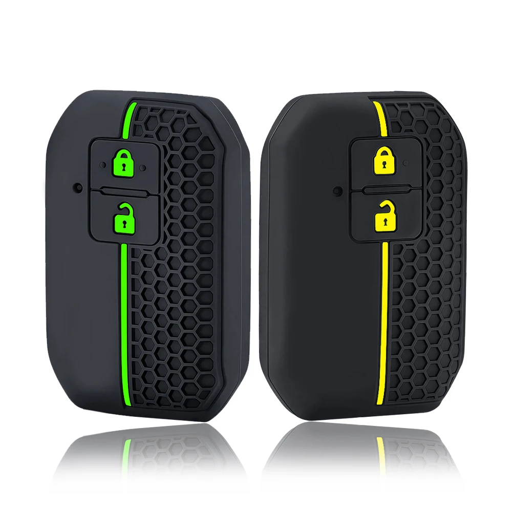 2 Buttons Silicone Car Key Case Cover For Suzuki Swift Wagon R Jimny Sierra Spacia Ertiga Auto Key Fob Shell Protect Accessories