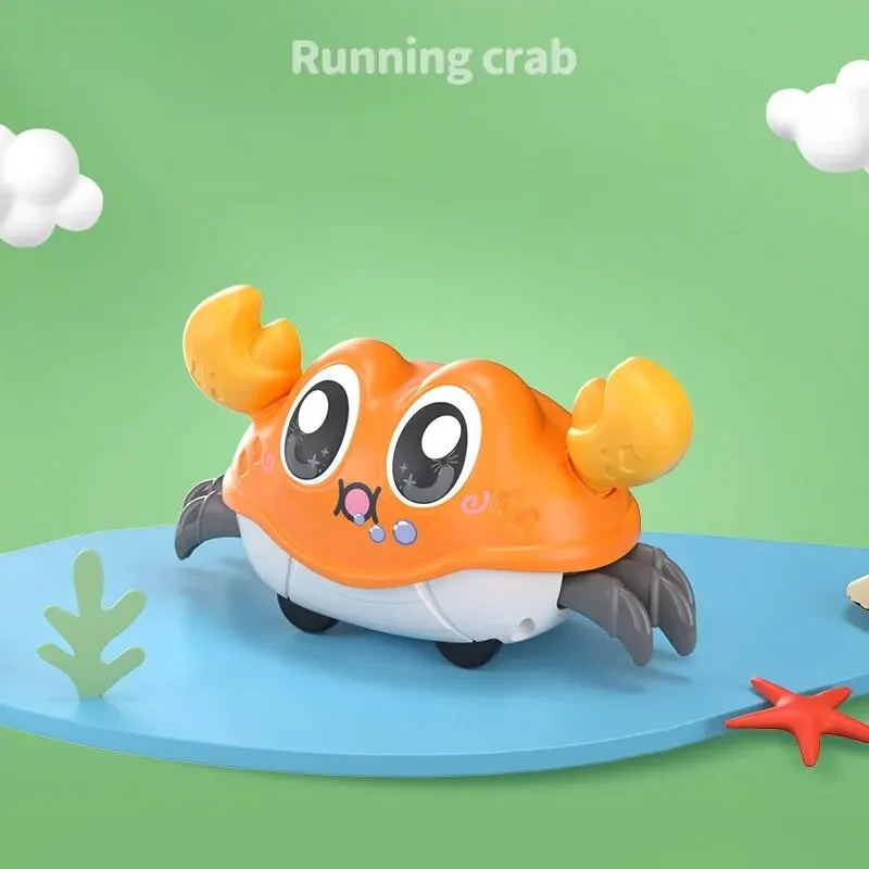 1Pc Random Colored Running Crab Cute Pet Car Mini Car Toys Walking Back and Forth for Baby Toys