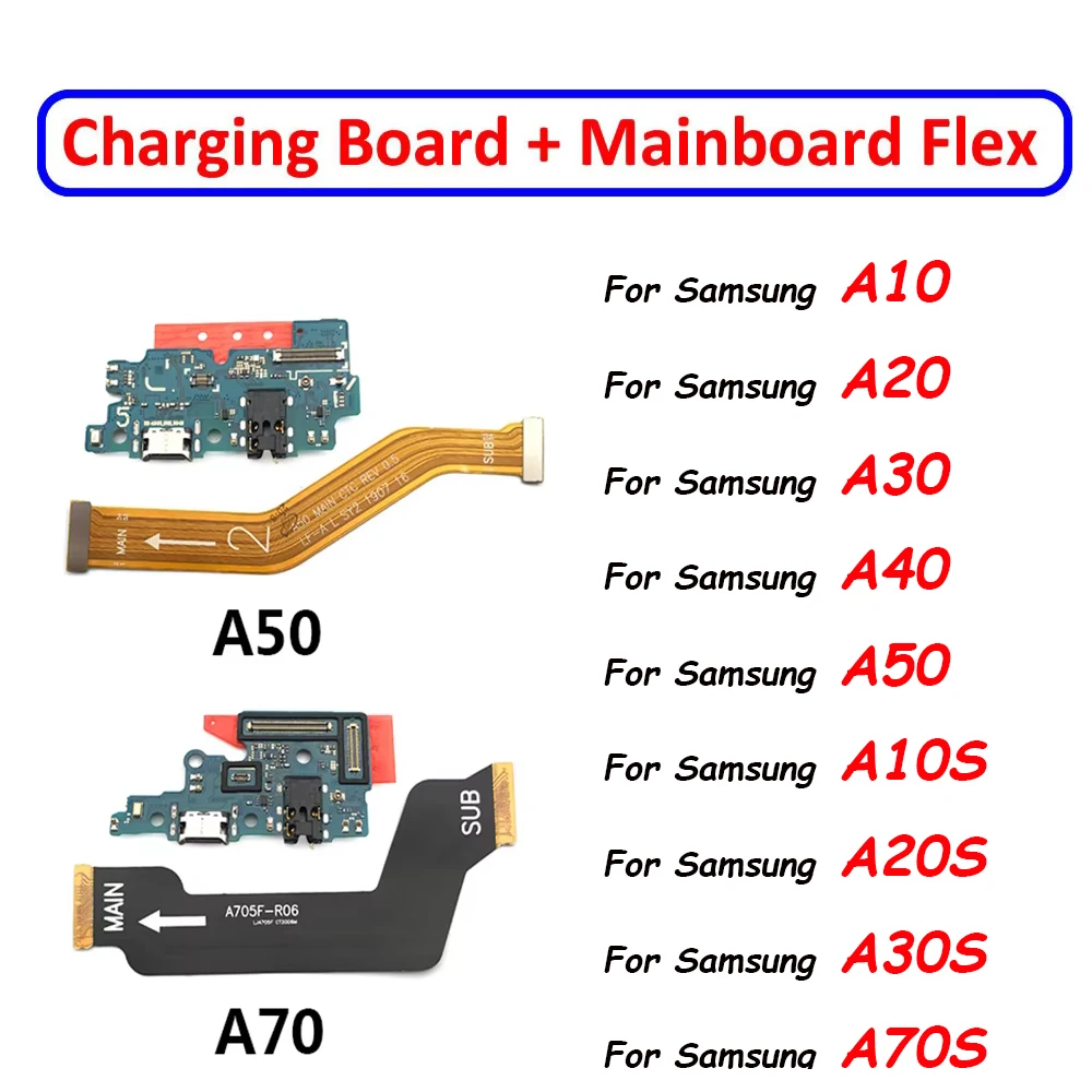 

20 шт., протестировано для Samsung A10 A20 A30 A40 A50 A60 A70 A80, USB-порт для зарядки, док-станция, разъем для зарядного устройства, гибкий кабель