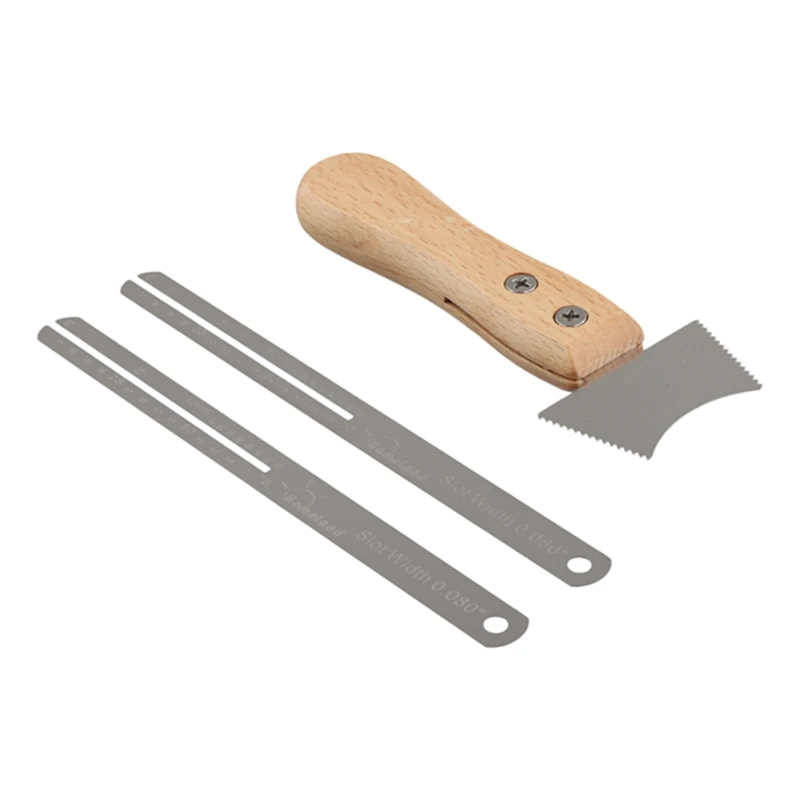 ABVE-Gitaar Fret Wire Groove Protector Liniaal Toets Vervang gereedschapsset Bescherm de toets Vervang gereedschapsset