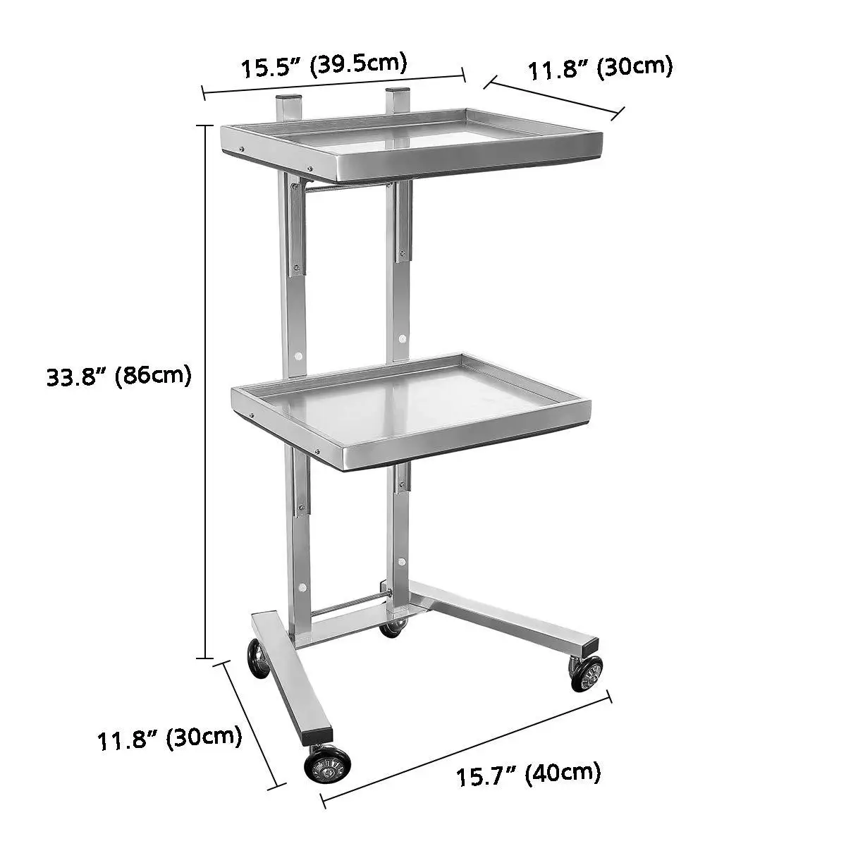 New Silver Salon Tool Rack Hair Salon Dedicated Storage Rack Simple Trolley Household Movable Cart Wheels Salon Furniture