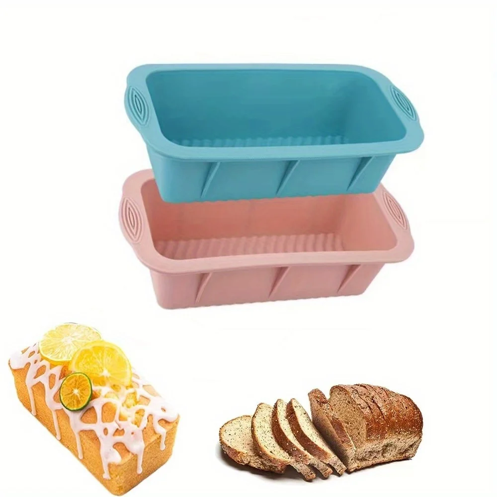 

1pc/2pcs, Silicone Bread Loaf Pans, 9.8''x4.7'', Non-Stick Baking Mold, Easy Release Baking Mold For Homemade Cakes, Breads, Mea