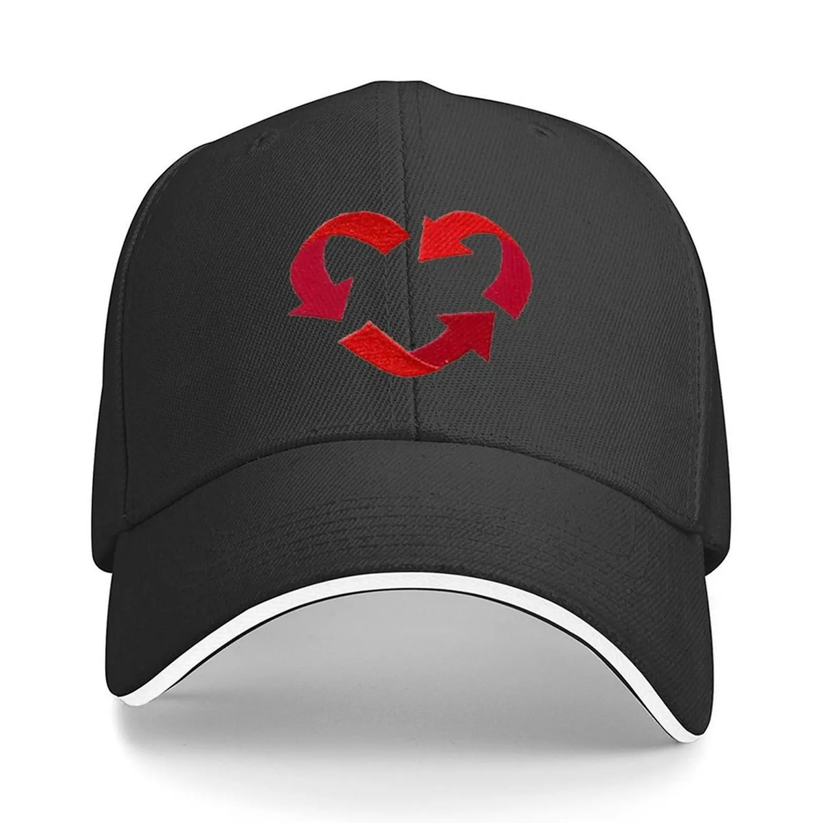 

Recycling heart Baseball Cap Hip Hop Hood Sunscreen summer hat Men Golf Wear Women's