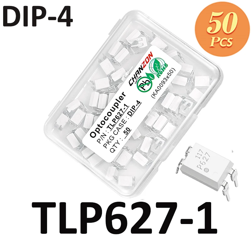 50PCS TLP627 P627 Optokoppler DIP DIP4 HOCHSPANNUNG DARLINGTON AUSGANG OPTISCH GEKOPFT ISOLATORNeue und Original IC Chanzon – Detail 1