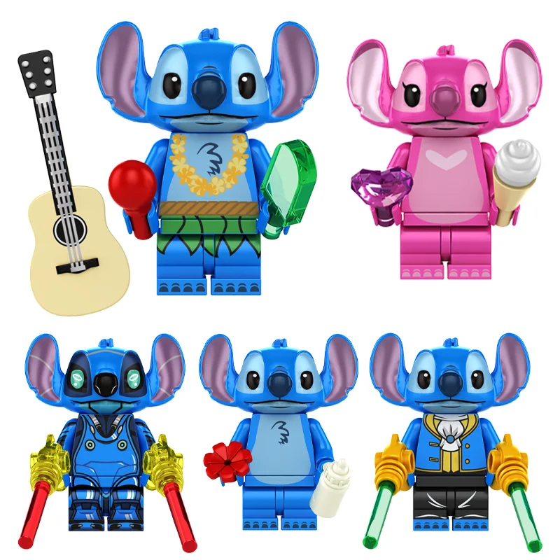 Disney Stitch Figure Model Kawaii Mini Action Figures Assemble Toys Desktop Ornaments Statue Collectible Kids Birthday Gifts