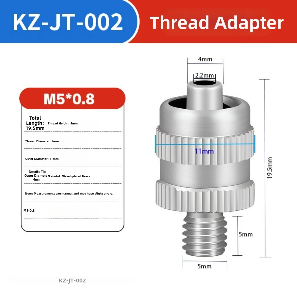 Leak Proof Luer Lock Adapter Brass M4 M5 M6 M8 Thread Dispensing Fitting Metal Construction Male Thread Needle Adapter For Vets