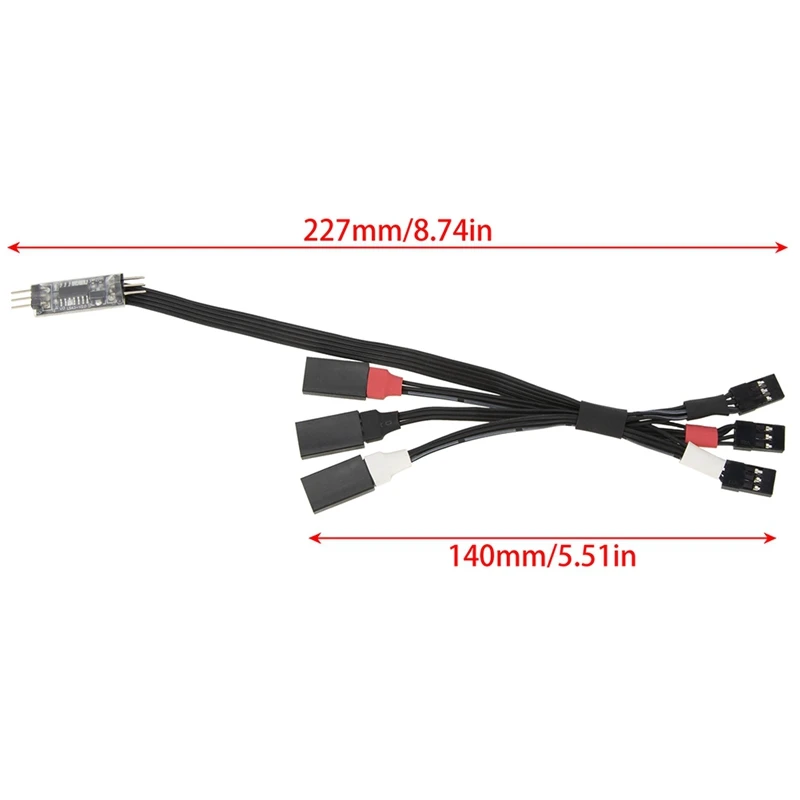 RC Car Upgrade 4WS Control Board Servo Control Cable Kit For SCX24 TRX4M DVC10 RC Car Upgrade Parts