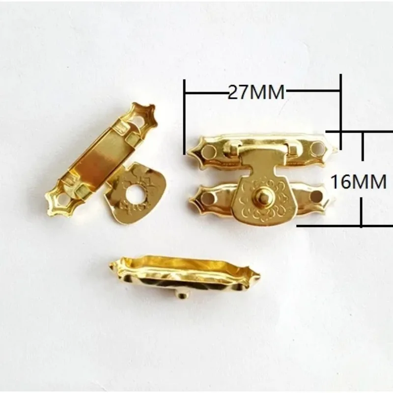 Imagem -03 - Fecho Gancho 1000 Peças 16*27 mm Latão Trava Jóias Caixa Acessórios de Hardware Caixa de Madeira Fechaduras Caixa de Madeira Fechaduras