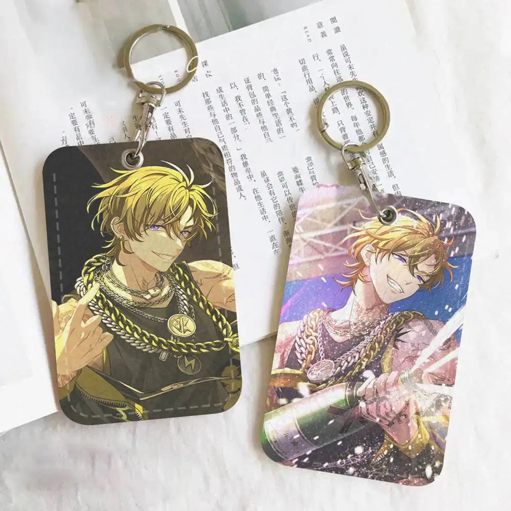 Anime Game P-Paradox Live Kuzuryu Chisei Access Card Case Holder Keychain Key Ring Door Access Tags ID Card Case Keychain