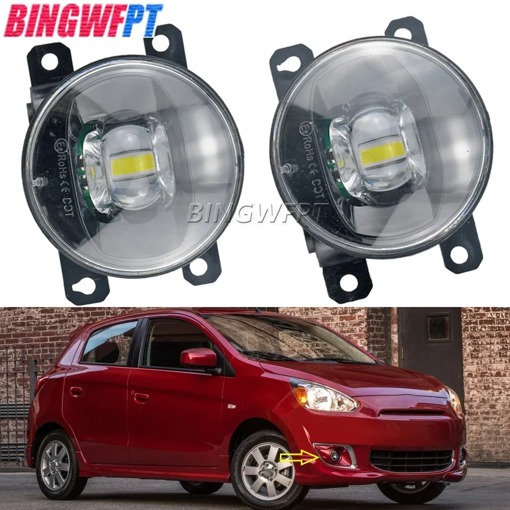 Car Led Fog Lights Assembly for Mitsubishi Mirage Space Star G4 2012 2013 2014 2015 2016 2017 2018 DRL 12V Daytime Running Light