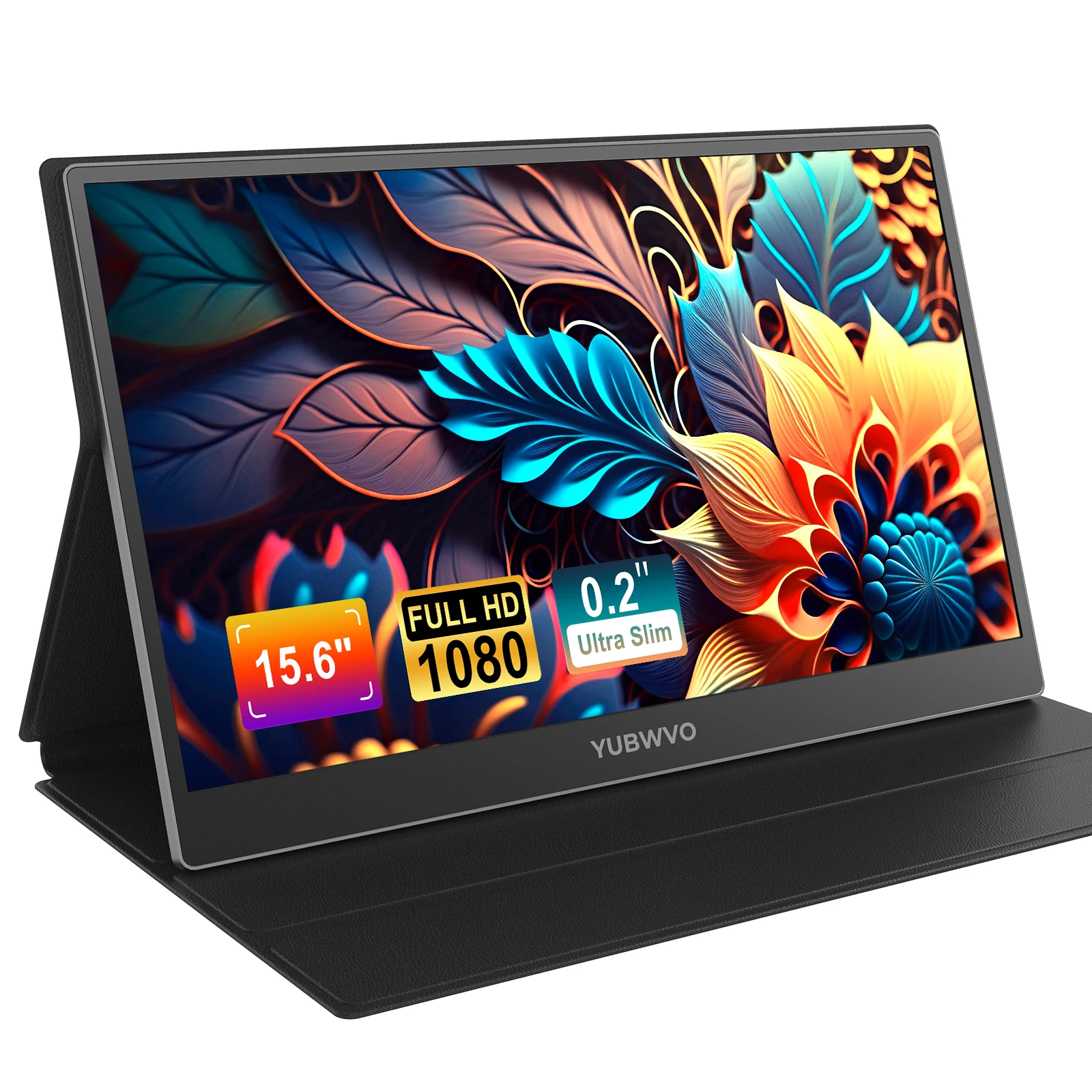 

15.6 1080P Portable Travel For Laptop Energy-efficient Slim IPS Display Extra Second Portable Screen