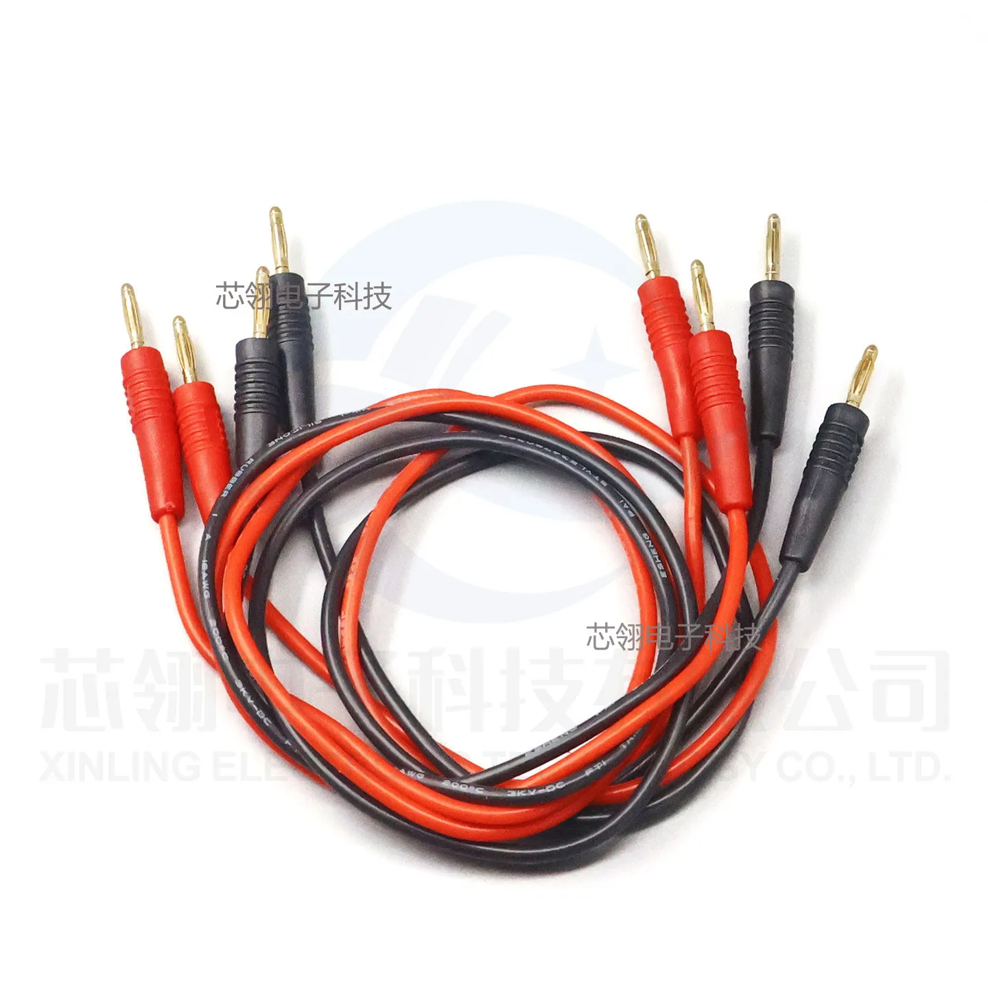 1pcs Gold-plated Pure Copper Double-ended 2mm Banana Plug Test Cable, Lantern Head, Silicone Cable, 0.2/0.3/0.5/0.6-3 Meters