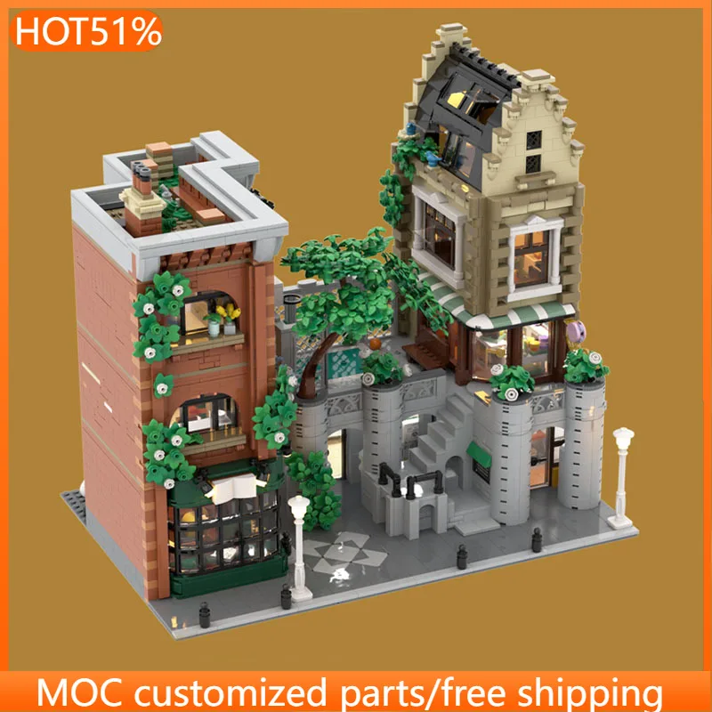 5708 PCS Modular Building City Center MOC Customize Modular Building Block Brick Kids Simple Creative DIY Boy Toy Birthday Gift