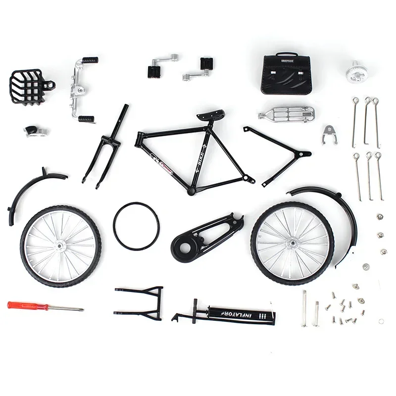 Mini Alloy Bicycle model metal Bike sliding Assembled version DIY Simulation Collection Gifts for children toy