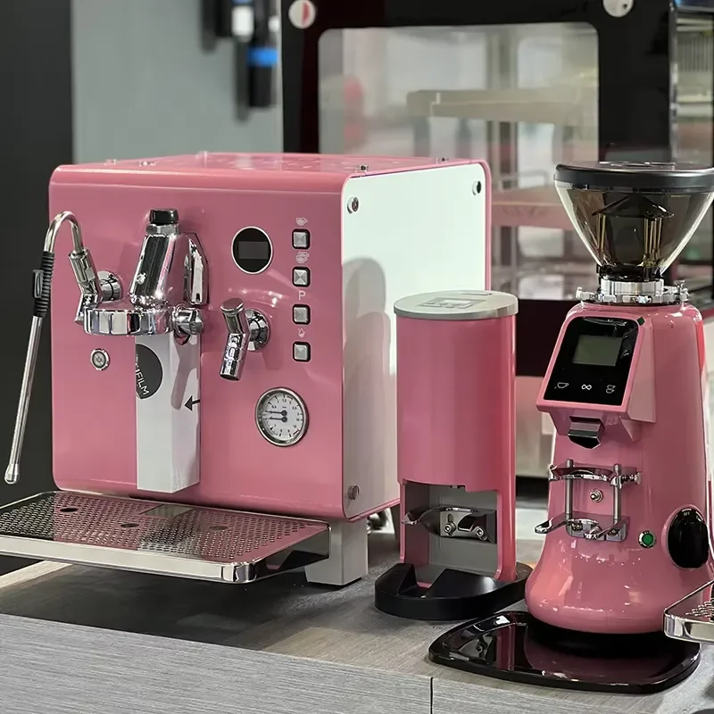 For Tz Cube Original Sales Stainless Steel Dual Pressure Gauge Semi Automatic Commercial Espresso Coffee Machine Outdoor