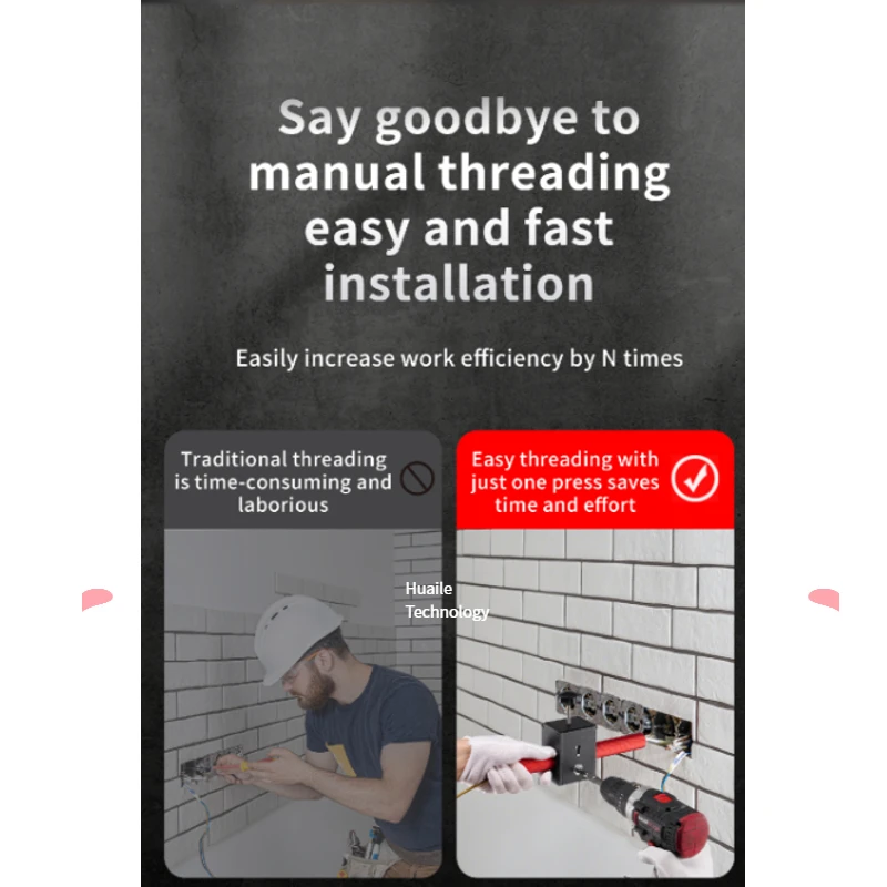 Factory Direct Sale Industrial & DIY Grade  Electrical Wire Electric Automatic Cable Pulling Machine Power Pipe Threader