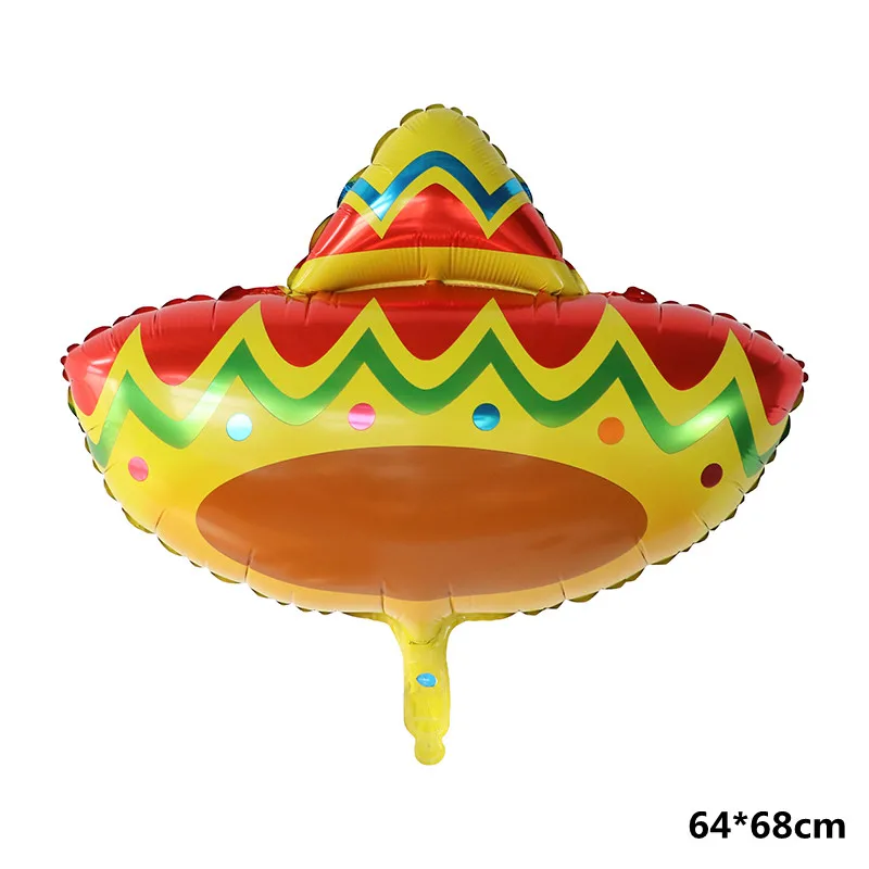 10/50pcs Hat Fiesta Foil Helium Balloons Mexico Avocado for Happy Birthday Party Baby Shower Fiesta Party Decorations Air Globos