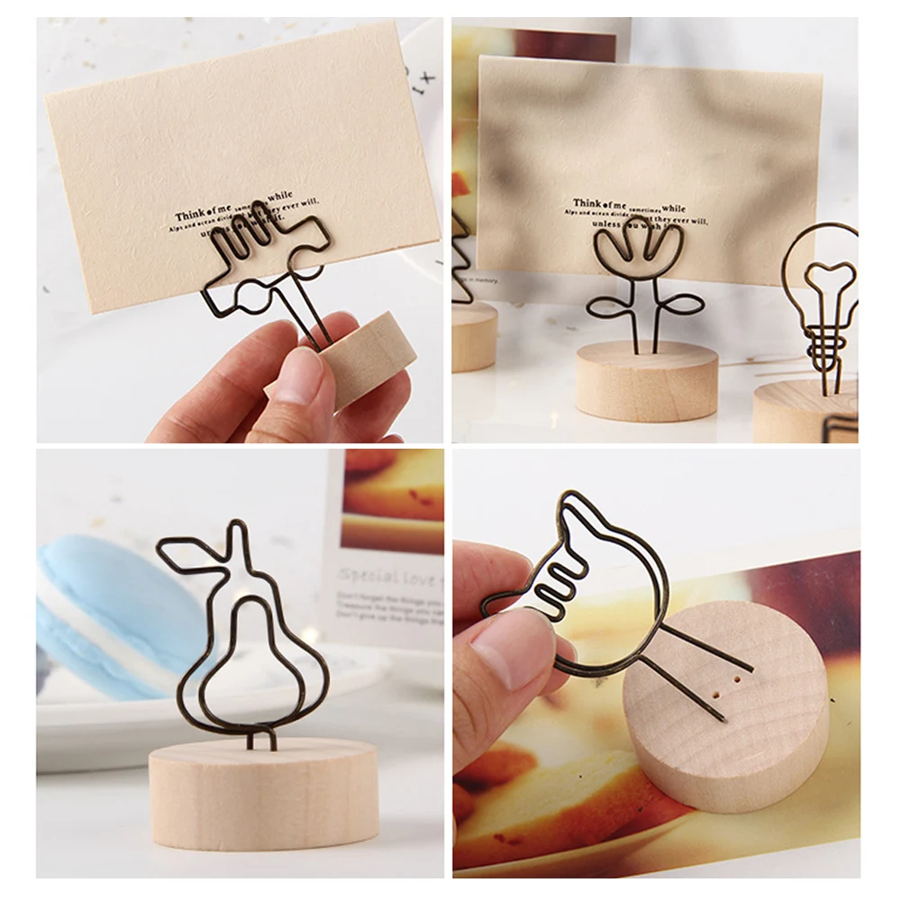 Mini Log Note kreative Nachricht Clips niedlichen Foto Ornamente robuste Karte Notizen Inhaber Retro Home Dekoration Mode Notiz halter