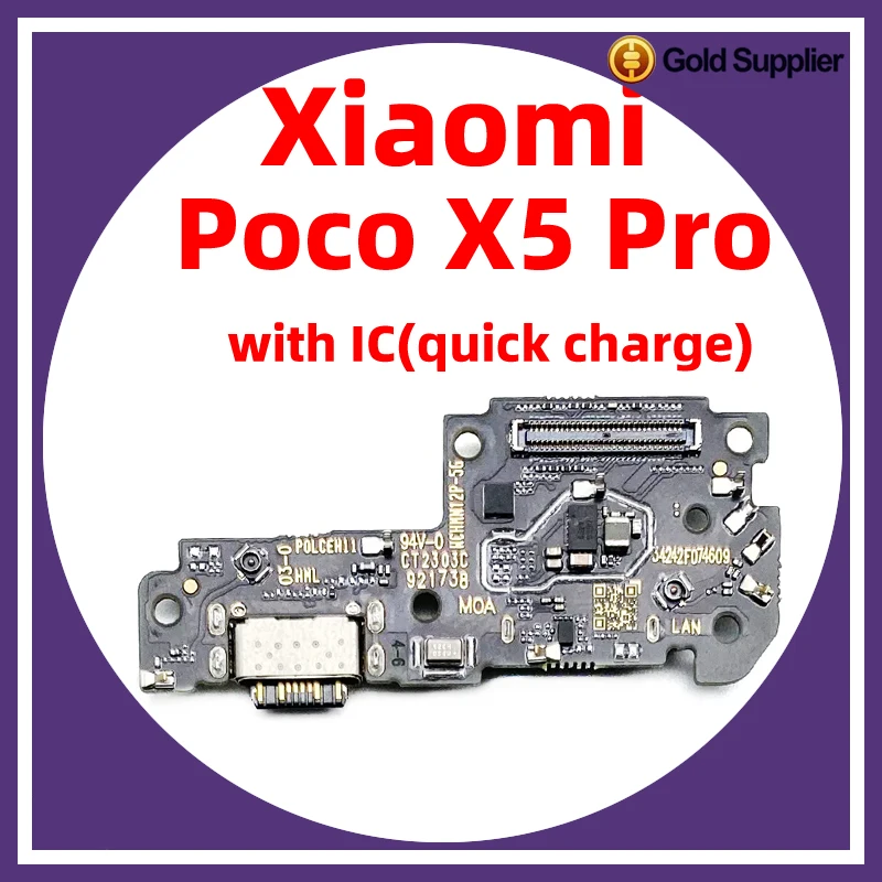 

For xiaomi poco x5 pro X5pro Dock Connector USB Charger Charging Port Flex Cable Board Replacement