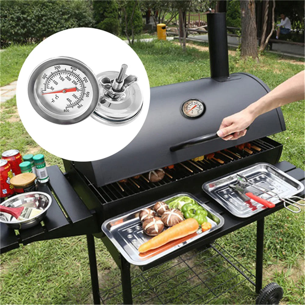 BBQ Thermometers Stainless Steel Smoker Grill Temperature Gauge Cooking Food Probe 50-400/50-300 Degrees Celsius Kitchen Tool