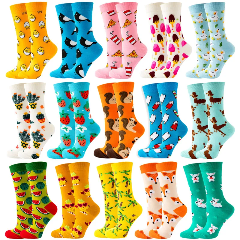 

Autumn And Winter New Funny Women's Socks Animal Socks Plant Fruit Kawaii Cute Trendy Harajuku Socks Stockings