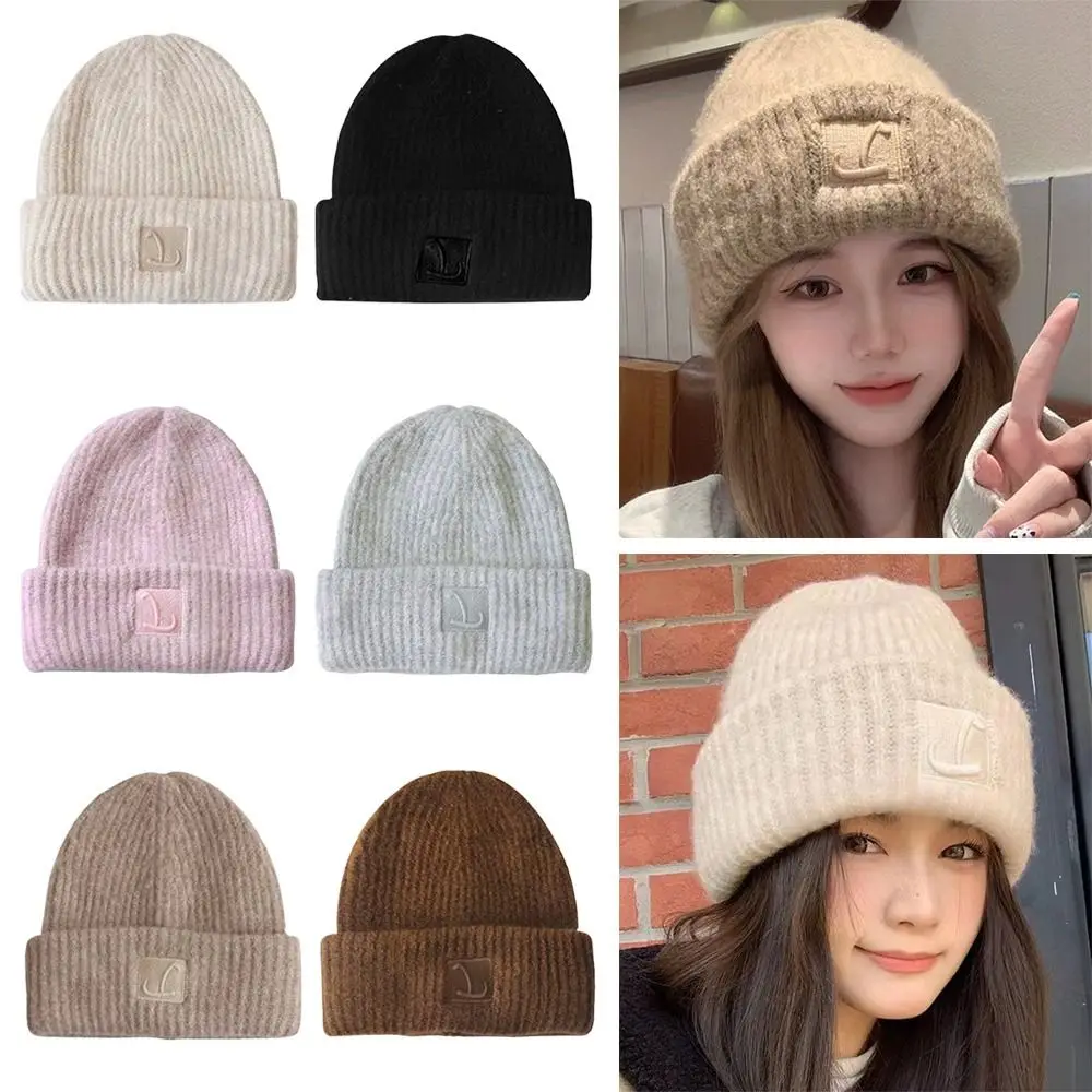 Winter warme gestrickte Mützen einfarbig winddichte warme Mütze Hip-Hop-Mütze Unisex