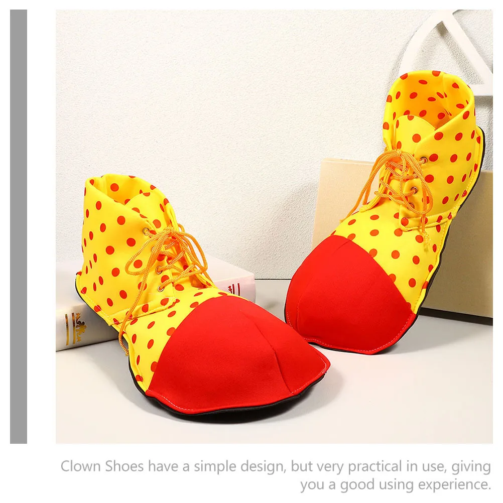 Clown Shoes Small Clown Costume Shoes For Halloween Party Cosplay Performance Lightweight Wear Resistant Adult Men